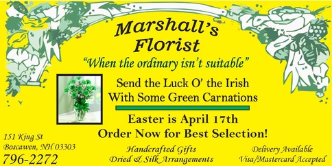 Marshall's Florist ad
